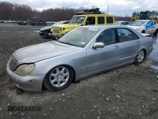 2000 Mercedes-Benz S-Class with VIN WDBNG70J5YA021272, listed as a Copart auction lot 50447105 with 0 mi miles and Clean Title. Bid and sale history available at carsss.com. Image 1.