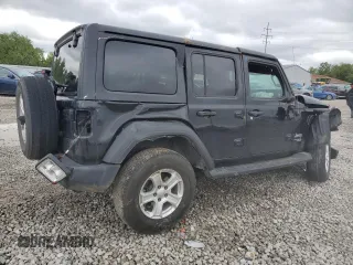 2020 Jeep Wrangler Unlimited Sport S with VIN 1C4HJXDN1LW198880, listed as a Copart auction lot 57817025 with Not provided miles and Salvage title. Bid and sale history available at DreamBid. Image 3.