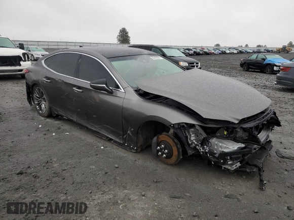 2021 Lexus LS with VIN JTHD51GF6M5009182, listed as a Copart auction lot 82450504 with 7,574 mi miles and Salvage Title. Bid and sale history available at carsss.com. Image 4.