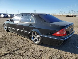 2001 Mercedes-Benz S-Class with VIN WDBNG70J41A147953, listed as a Copart auction lot 47106675 with 0 mi miles and Salvage Title. Bid and sale history available at carsss.com. Image 2.