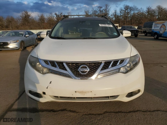 2013 Nissan Murano SL with VIN JN8AZ1MW6DW318243, listed as a Copart auction lot 42705105 with 162,469 mi miles and Salvage Title. Bid and sale history available at carsss.com. Image 5.