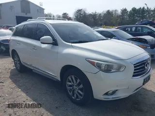 2013 Infiniti JX35 with VIN 5N1AL0MM7DC345759, listed as a IAAI auction lot 42154786 with 148,096 mi miles. Bid and sale history available at carsss.com. Image 6.
