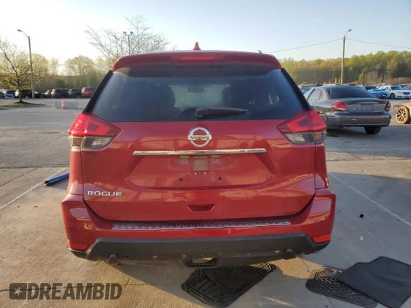 2017 Nissan Rogue SL with VIN JN8AT2MT1HW396416, listed as a Copart auction lot 53287455 with 142,360 mi miles and Salvage title. Bid and sale history available at DreamBid. Image 6.