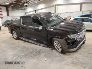 2024 Chevrolet Silverado 1500 LTZ with VIN 1GCUDGE87RZ335469, listed as a Copart auction lot 48247945 with 5,874 mi miles and Salvage Title. Bid and sale history available at DreamBid. Image 4.