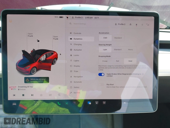 2021 Tesla Model 3 Long Range with VIN 5YJ3E1EBXMF990242, listed as a IAAI auction lot 41674222 with 24,554 mi miles and . Bid and sale history available at DreamBid. Image 18.