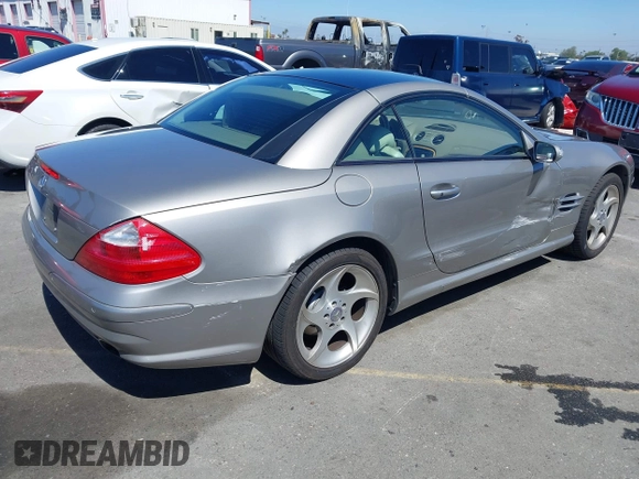 2004 Mercedes-Benz SL 500 with VIN WDBSK75F64F072167, listed as a IAAI auction lot 41862494 with 68,025 mi miles and . Bid and sale history available at DreamBid. Image 4.