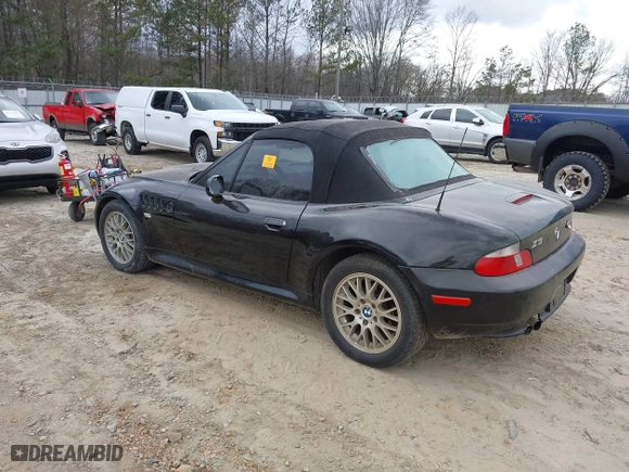 2001 BMW Z3 2.5i with VIN WBACN33491LK46945, listed as a IAAI auction lot 41513135 with 1 mi miles. Bid and sale history available at carsss.com. Image 3.