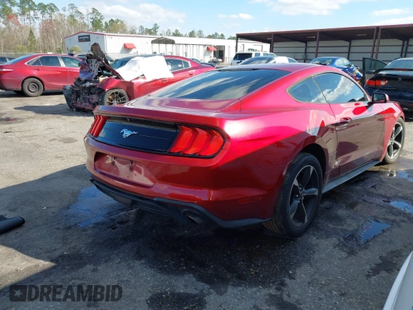 2018 Ford Mustang EcoBoost with VIN 1FA6P8TH7J5118689, listed as a IAAI auction lot 41635140 with 110,579 mi miles and . Bid and sale history available at carsss.com. Image 4.