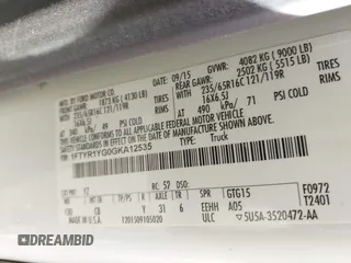 2016 Ford Transit с VIN 1FTYR1YG0GKA12535, выставлен на аукционе IAAI как лот 41455146 с пробегом 149 521 миль миль и . История ставок и продаж доступна на DreamBid. Изображение 9.