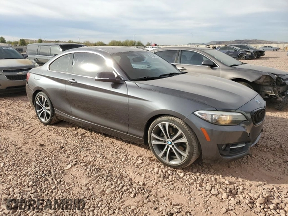 2015 BMW 2 Series 228i with VIN WBA1F5C57FV257639, listed as a Copart auction lot 86645114 with 73,094 mi miles and Salvage Title. Bid and sale history available at carsss.com. Image 4.