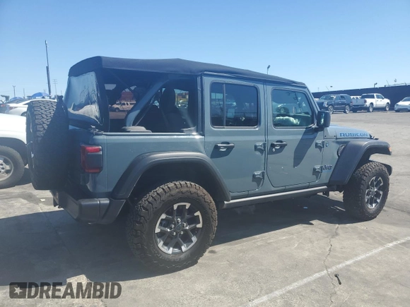 2024 Jeep Wrangler Rubicon с VIN 1C4RJXR60RW317288, выставлен на аукционе Copart как лот 49910465 с пробегом 3 259 миль миль и Списание • Salvage title. История ставок и продаж доступна на DreamBid. Изображение 3.