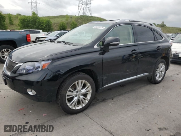 2012 Lexus RX 450h with VIN JTJBC1BA1C2046549, listed as a Copart auction lot 59637875 with 114,353 mi miles and Salvage title. Bid and sale history available at DreamBid. Image 1.