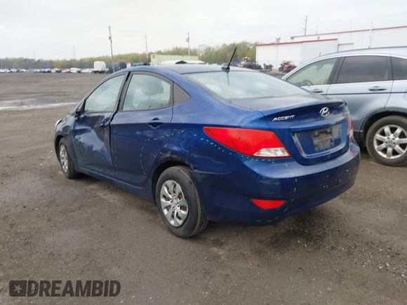 2016 Hyundai Accent SE with VIN KMHCT4AE1GU122712, listed as a IAAI auction lot 42026974 with 82,756 mi miles. Bid and sale history available at carsss.com. Image 3.