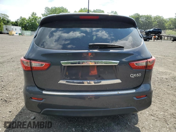2014 Infiniti QX60 with VIN 5N1AL0MM8EC530162, listed as a Copart auction lot 64477165 with 106,642 mi miles and Salvage title. Bid and sale history available at DreamBid. Image 6.