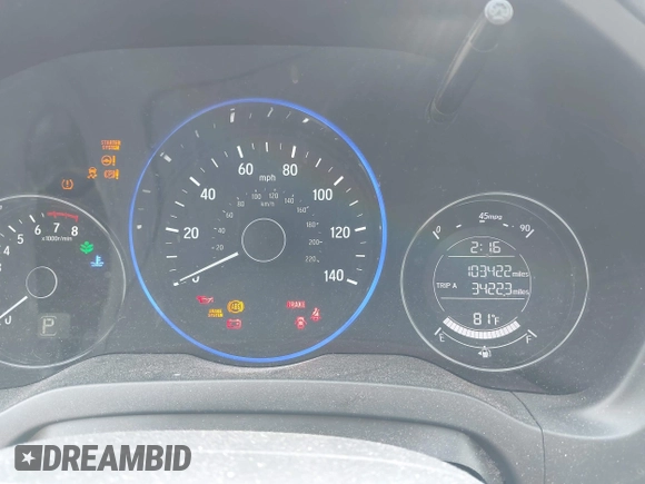 2016 Honda HR-V EX with VIN 3CZRU5H5XGM734347, listed as a IAAI auction lot 42004695 with 103,422 mi miles. Bid and sale history available at carsss.com. Image 7.