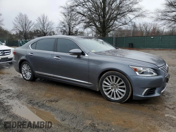 2014 Lexus LS 460 L with VIN JTHDL5EF9E5006987, listed as a Copart auction lot 44515875 with 130,618 mi miles and Salvage title. Bid and sale history available at DreamBid. Image 4.