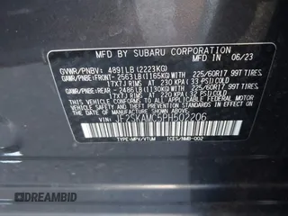2023 Subaru Forester Wilderness with VIN JF2SKAMC5PH502206, listed as a IAAI auction lot 41033661 with 15,968 mi miles. Bid and sale history available at carsss.com. Image 9.