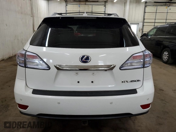 2011 Lexus RX with VIN JTJBC1BA5B2045421, listed as a Copart auction lot 53047595 with 166,384 mi miles and Salvage Title. Bid and sale history available at carsss.com. Image 6.
