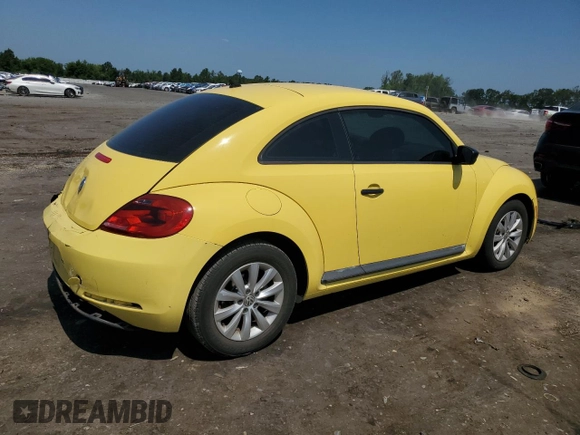 2015 Volkswagen Beetle Fleet Edition with VIN 3VWF17AT9FM635908, listed as a Copart auction lot 62085845 with 78,056 mi miles and Salvage title. Bid and sale history available at DreamBid. Image 3.