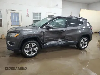 2020 Jeep Compass Limited with VIN 3C4NJDCB7LT216880, listed as a Copart auction lot 46085755 with 47,265 mi miles and Salvage Title. Bid and sale history available at carsss.com. Image 1.