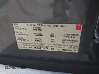 2014 Tesla Model S 60 with VIN 5YJSA1H18EFP38078, listed as a IAAI auction lot 42748619 with 159,285 mi miles and . Bid and sale history available at DreamBid. Image 9.