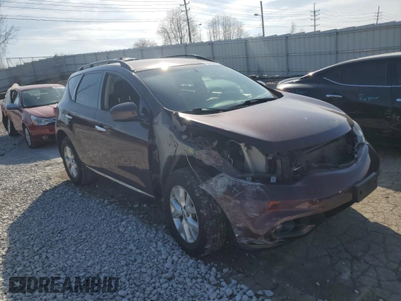 2014 Nissan Murano SV with VIN JN8AZ1MUXEW418975, listed as a Copart auction lot 44409704 with 100,336 mi miles and Salvage Title. Bid and sale history available at carsss.com. Image 4.