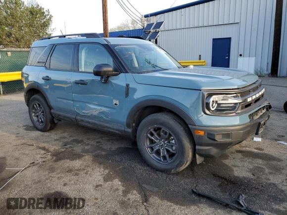 2023 Ford Bronco Sport Big Bend with VIN 3FMCR9B63PRD50754, listed as a Copart auction lot 54264545 with 26,372 mi miles and Salvage title. Bid and sale history available at DreamBid. Image 4.
