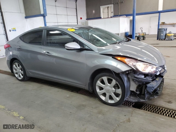 2013 Hyundai Elantra GLS PZEV with VIN KMHDH4AE2DU992373, listed as a Copart auction lot 51238635 with 117,561 mi miles and Salvage Title. Bid and sale history available at carsss.com. Image 4.