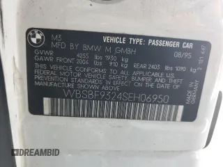 1995 BMW 3 Series M3 z VIN WBSBF9324SEH06950, wystawiony jako Copart lot #60659885 z przebiegiem 121 812 mil mil oraz Szkoda całkowita • Salvage title. Historia ofert i sprzedaży dostępna na DreamBid. Obrazek 12.
