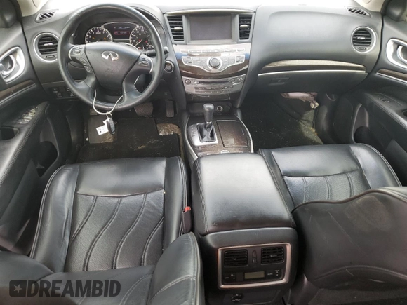 2015 Infiniti QX60 with VIN 5N1AL0MM3FC512041, listed as a Copart auction lot 51997155 with 117,620 mi miles and Salvage Title. Bid and sale history available at DreamBid. Image 8.