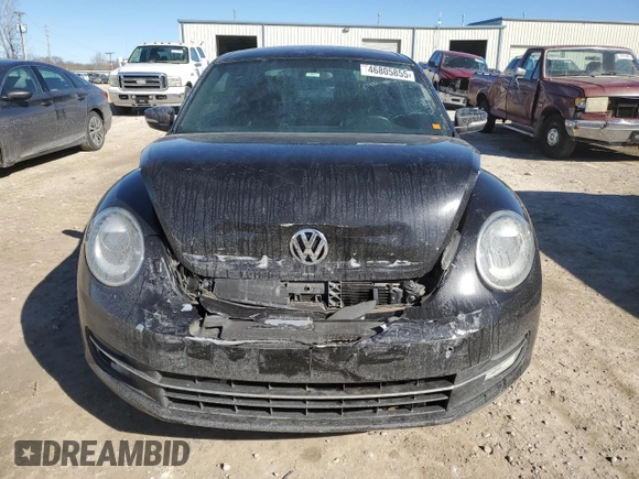 2012 Volkswagen Beetle Turbo with VIN 3VWVA7AT0CM630605, listed as a Copart auction lot 46805855 with 152,366 mi miles and Salvage Title. Bid and sale history available at DreamBid. Image 5.
