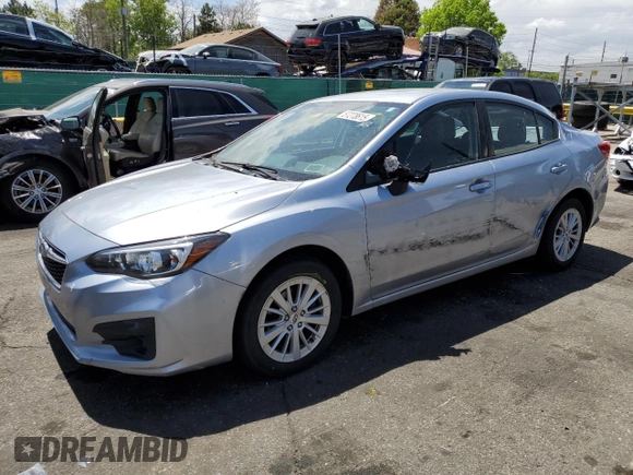 2017 Subaru Impreza Premium z VIN 4S3GKAB60H3613777, wystawiony jako Copart lot #57278615 z przebiegiem 51 747 mil mil oraz Szkoda całkowita • Salvage title. Historia ofert i sprzedaży dostępna na DreamBid. Obrazek 1.