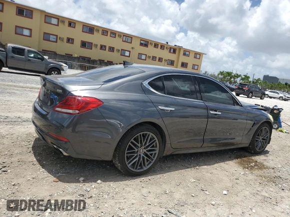 2019 Genesis G70 Advanced with VIN KMTG34LA7KU043961, listed as a Copart auction lot 60412685 with 47,710 mi miles and Salvage title. Bid and sale history available at DreamBid. Image 3.
