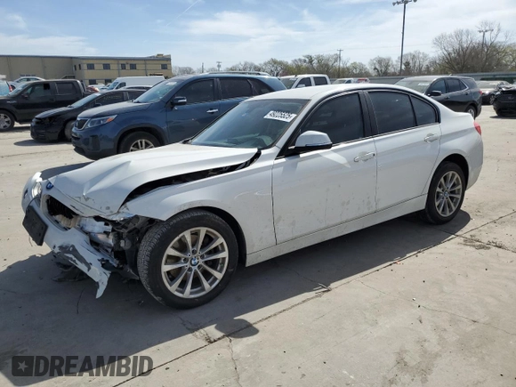 2017 BMW 3 Series 320i with VIN WBA8E1G53HNU13232, listed as a Copart auction lot 49225525 with 0 mi miles and Salvage Title. Bid and sale history available at carsss.com. Image 1.