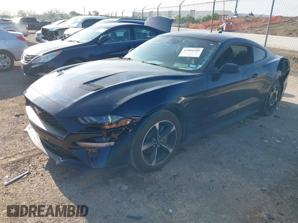 2021 Ford Mustang EcoBoost with VIN 1FA6P8TH0M5107683, listed as a IAAI auction lot 42084509 with 63,015 mi miles and . Bid and sale history available at DreamBid. Image 2.