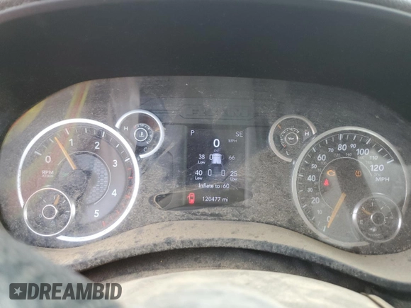 2020 Ram 2500 Big Horn with VIN 3C6UR5JL3LG159955, listed as a Copart auction lot 59462445 with 120,477 mi miles and Salvage title. Bid and sale history available at DreamBid. Image 9.