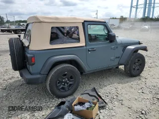 2024 Jeep Wrangler Sport S with VIN 1C4PJXAN5RW123740, listed as a Copart auction lot 62877324 with 5,758 mi miles and Salvage title. Bid and sale history available at DreamBid. Image 3.