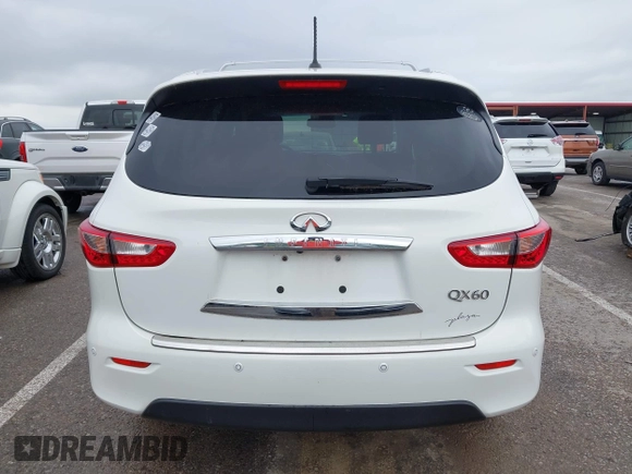 2014 Infiniti QX60 with VIN 5N1AL0MM2EC546616, listed as a IAAI auction lot 42134695 with 85,352 mi miles and . Bid and sale history available at DreamBid. Image 17.