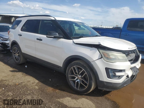 2016 Ford Explorer Sport with VIN 1FM5K8GT1GGA76337, listed as a Copart auction lot 56065885 with 155,258 mi miles and Salvage title. Bid and sale history available at DreamBid. Image 4.