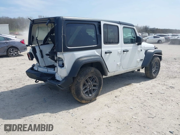2024 Jeep Wrangler Willys with VIN 1C4PJXDG5RW244037, listed as a IAAI auction lot 42070305 with 29,580 mi miles and . Bid and sale history available at carsss.com. Image 4.