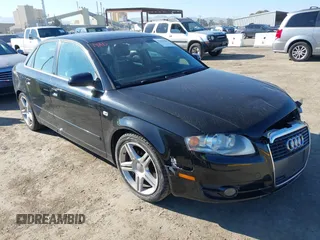 2007 Audi A4 2.0T with VIN WAUAF78E37A040912, listed as a IAAI auction lot 41383082 with 132,491 mi miles. Bid and sale history available at carsss.com. Image 1.