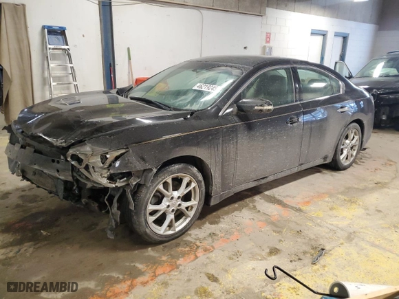 2012 Nissan Maxima 3.5 S with VIN 1N4AA5AP3CC856718, listed as a Copart auction lot 46219245 with 140,563 mi miles and Salvage Title. Bid and sale history available at carsss.com. Image 1.