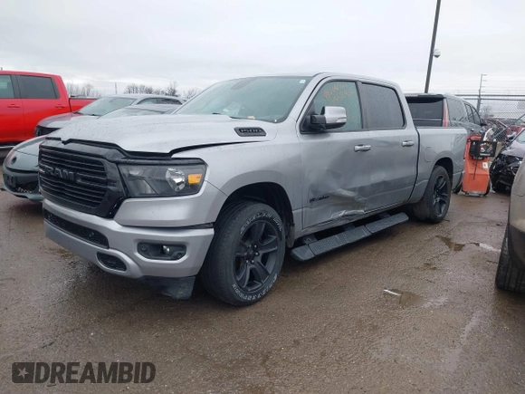 2020 Ram 1500 Big Horn with VIN 1C6SRFFT0LN284358, listed as a IAAI auction lot 41352956 with 70,693 mi miles. Bid and sale history available at carsss.com. Image 2.