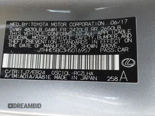 2017 Lexus RC 350 z VIN JTHHE5BC3H5016957, wystawiony jako IAAI lot #41190649 z przebiegiem 71 401 mil mil oraz . Historia ofert i sprzedaży dostępna na DreamBid. Obrazek 9.