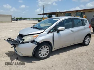 2015 Nissan Note S with VIN 3N1CE2CPXFL401816, listed as a Copart auction lot 61790295 with 89,901 mi miles and Salvage title. Bid and sale history available at DreamBid. Image 1.