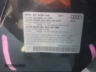 2018 Audi Q5 Premium Plus with VIN WA1BNAFY1J2019346, listed as a Copart auction lot 57487015 with 75,717 mi miles and Salvage title. Bid and sale history available at DreamBid. Image 13.