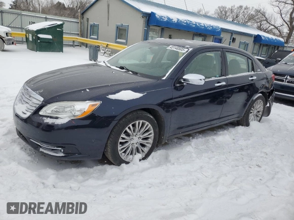 2012 Chrysler 200 Limited with VIN 1C3CCBCG2CN162104, listed as a Copart auction lot 45148505 with 129,003 mi miles and Salvage Title. Bid and sale history available at DreamBid. Image 1.