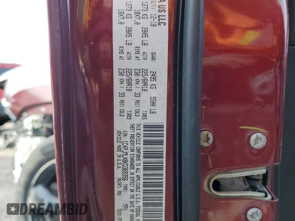 2019 Jeep Cherokee Latitude Plus with VIN 1C4PJMLX8KD369356, listed as a Copart auction lot 45351885 with 134,633 mi miles and Salvage Title. Bid and sale history available at carsss.com. Image 14.