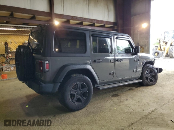2020 Jeep Wrangler Unlimited Black and Tan with VIN 1C4HJXDG9LW331418, listed as a Copart auction lot 56414765 with 125,339 mi miles and Salvage title. Bid and sale history available at DreamBid. Image 3.