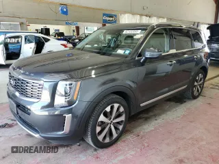2021 Kia Telluride S with VIN 5XYP6DHC4MG186371, listed as a Copart auction lot 62132095 with 56,513 mi miles and Salvage title. Bid and sale history available at DreamBid. Image 1.